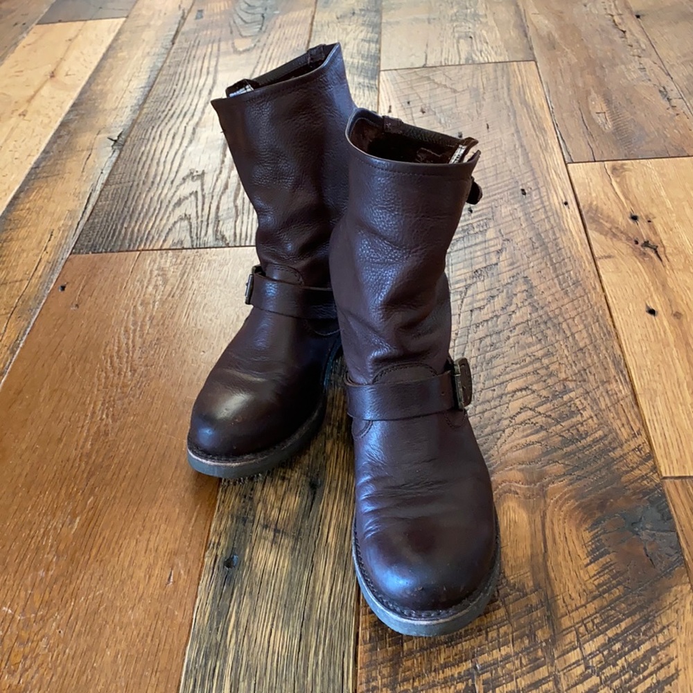 Frye Dark Brown Ankle Boots